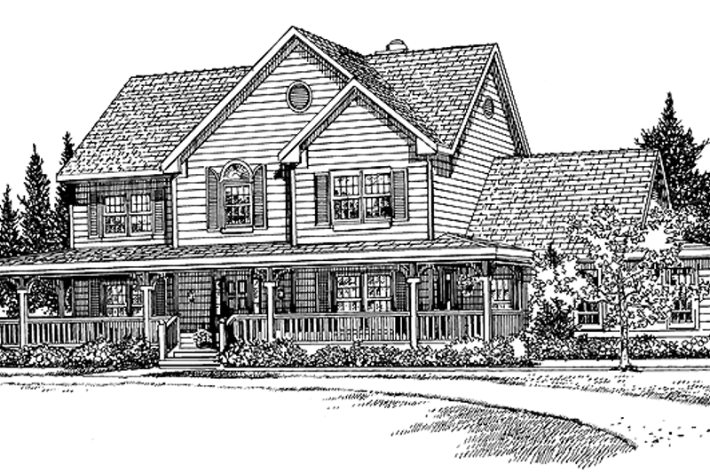Dream House Plan - Exterior - Front Elevation for Victorian House Plan #72-1090 - 4 bed, 2.5 bath