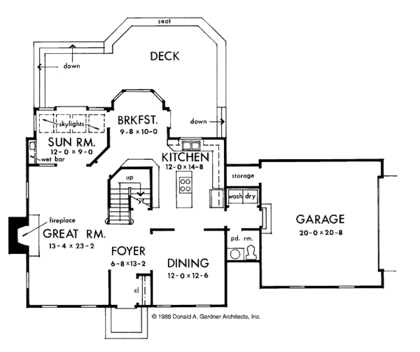 Architectural House Design - Classical Floor Plan - Main Floor Plan #929-162