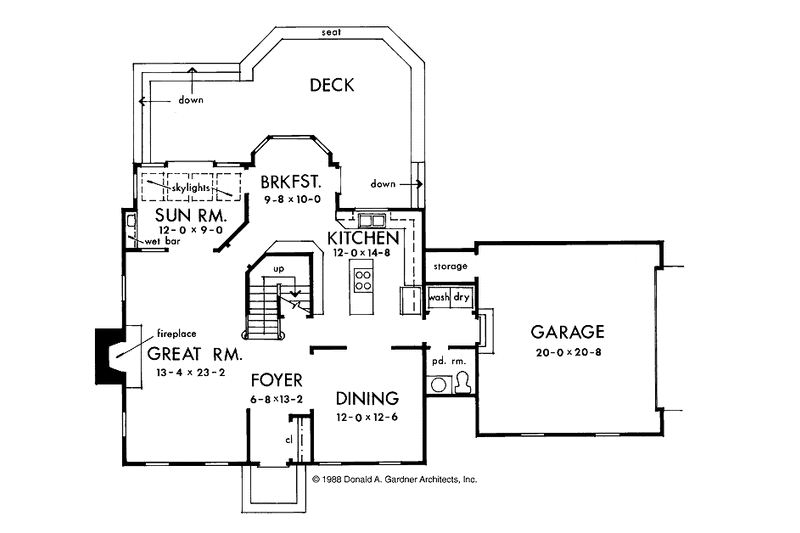 Home Plan - Floor Plan - Main Floor for Classical House Plan #929-162 - 3 bed, 2.5 bath