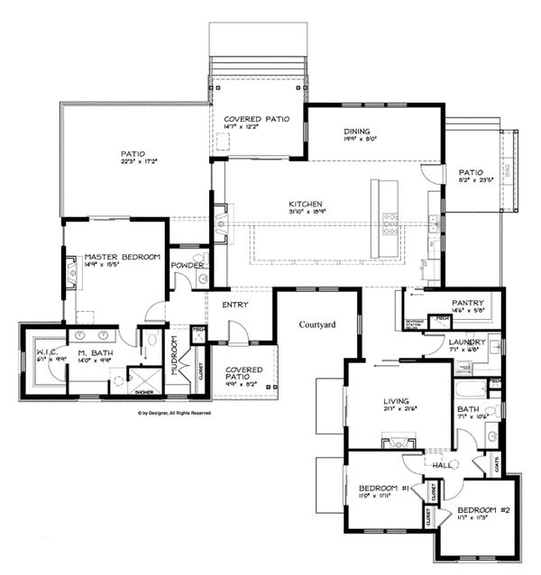 Dream House Plan - Ranch Floor Plan - Main Floor Plan #895-76