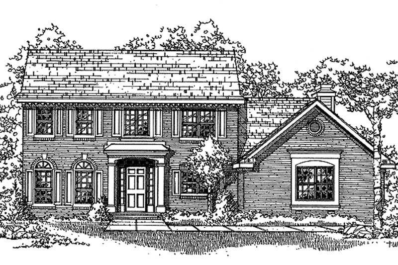 Home Plan - Exterior - Front Elevation 3 for Colonial House Plan #320-920 - 4 bed, 2.5 bath