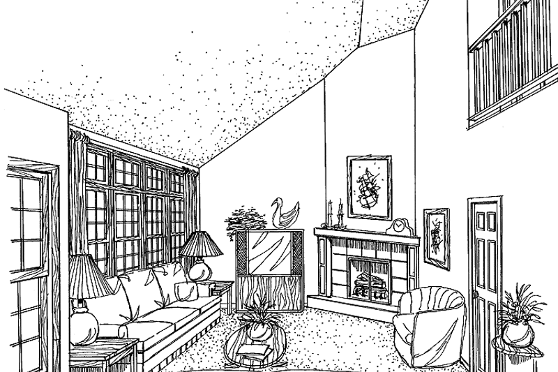 Architectural House Design - Interior - Family Room for Country House Plan #314-201 - 4 bed, 2.5 bath