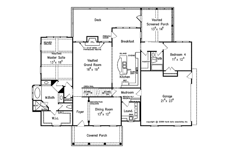 House Plan Design - Floor Plan - Main Floor for Country House Plan #927-434 - 4 bed, 3 bath