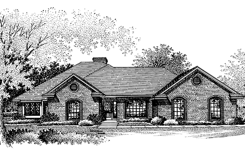 Dream House Plan - Ranch Exterior - Front Elevation Plan #310-1122