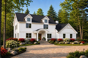 Home Plan - Exterior - Front Elevation for Farmhouse House Plan #928-449 - 4 bed, 2.5 bath