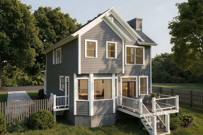 House Blueprint - Exterior - Front Elevation 4 for Farmhouse House Plan #79-304 - 4 bed, 3 bath