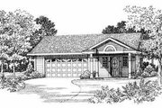 Traditional Style House Plan - 1 Beds 1 Baths 321 Sq/Ft Plan #72-284 