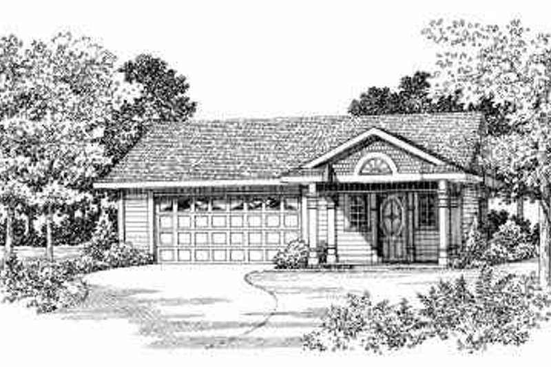 House Blueprint - Traditional Exterior - Front Elevation Plan #72-284