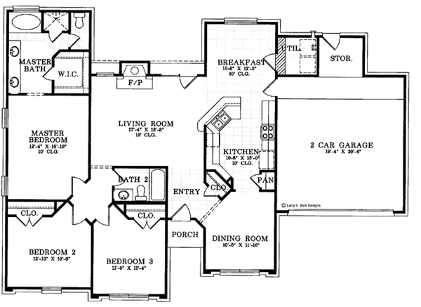 House Plan Design - Traditional Floor Plan - Main Floor Plan #952-160