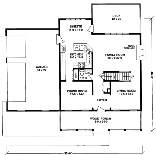 House Design - Country Floor Plan - Main Floor Plan #981-32