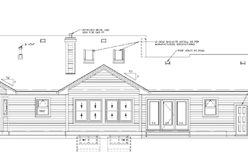 Dream House Plan - Exterior - Rear Elevation for Colonial House Plan #47-938 - 3 bed, 2 bath