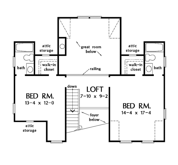 Dream House Plan - Victorian Floor Plan - Upper Floor Plan #929-469