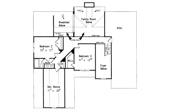 Floor Plan - Upper Floor for Mediterranean House Plan #927-198 - 4 bed, 3 bath
