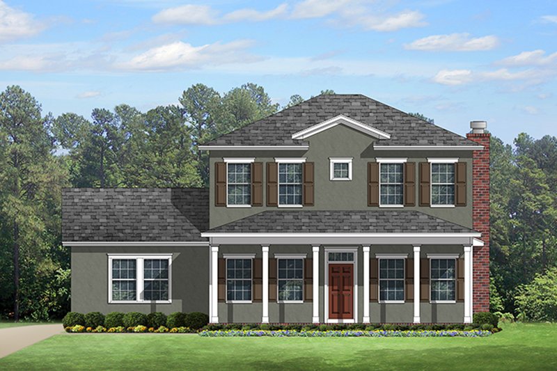 Home Plan - Colonial Exterior - Front Elevation Plan #1058-132