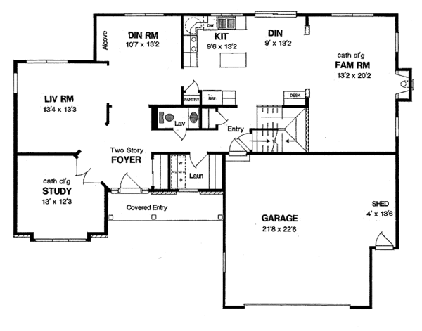 House Plan Design - Country Floor Plan - Main Floor Plan #316-237