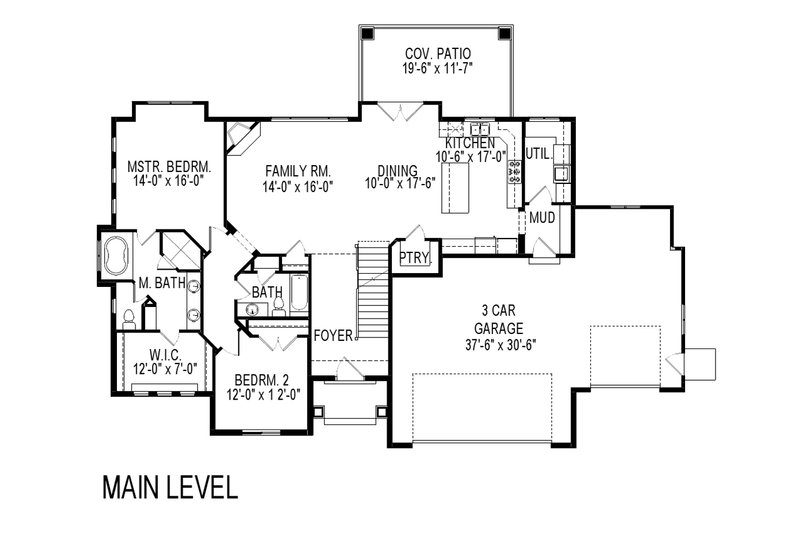 Dream House Plan - Floor Plan - Main Floor for Craftsman House Plan #920-7 - 6 bed, 4 bath