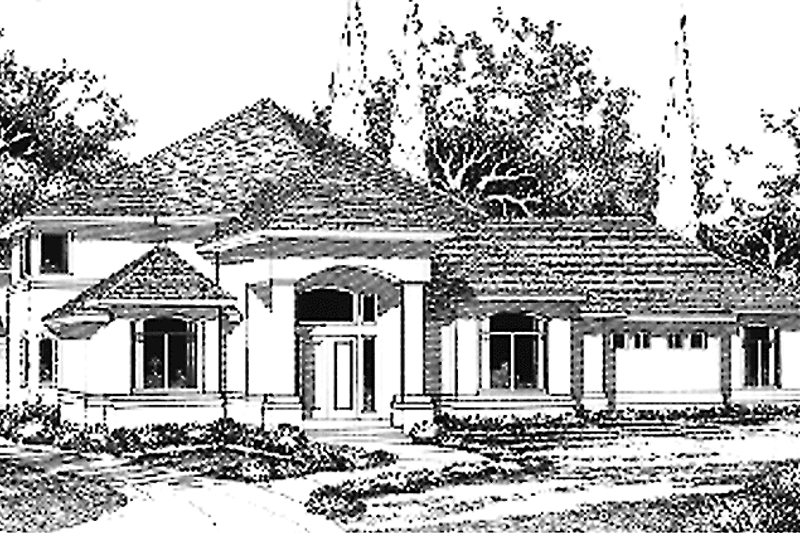 Home Plan - Mediterranean Exterior - Front Elevation Plan #472-316