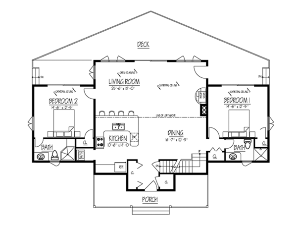 House Plan Design - Contemporary Floor Plan - Main Floor Plan #1061-8