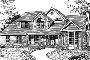 Dream House Plan - Country Exterior - Front Elevation Plan #456-104
