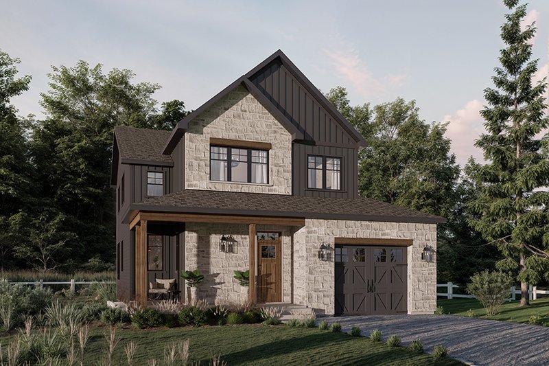 Home Plan - Exterior - Front Elevation 3 for Farmhouse House Plan #23-2852 - 3 bed, 1.5 bath