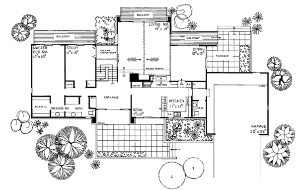 House Plan Design - Contemporary Floor Plan - Main Floor Plan #72-640