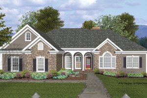 Exterior - Front Elevation 4 for Craftsman House Plan #56-685 - 3 bed, 2.5 bath