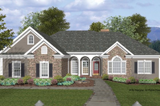 Exterior - Front Elevation 4 for Craftsman House Plan #56-685 - 3 bed, 2.5 bath