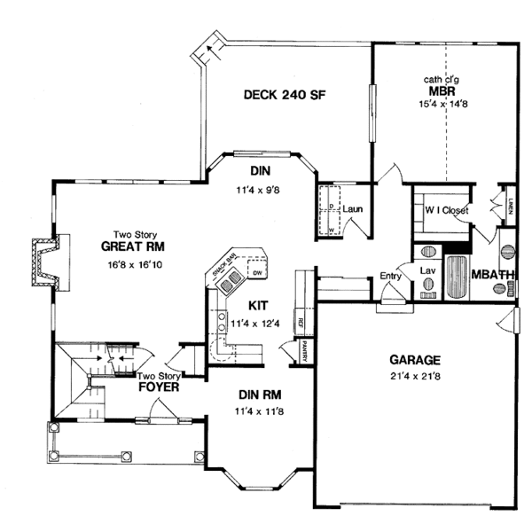 Architectural House Design - Country Floor Plan - Main Floor Plan #316-208