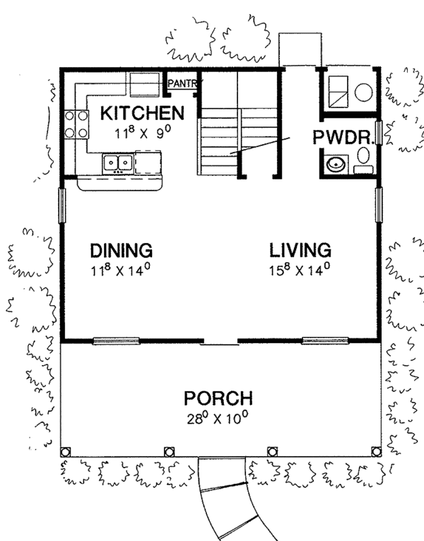 Dream House Plan - Country Floor Plan - Main Floor Plan #472-24