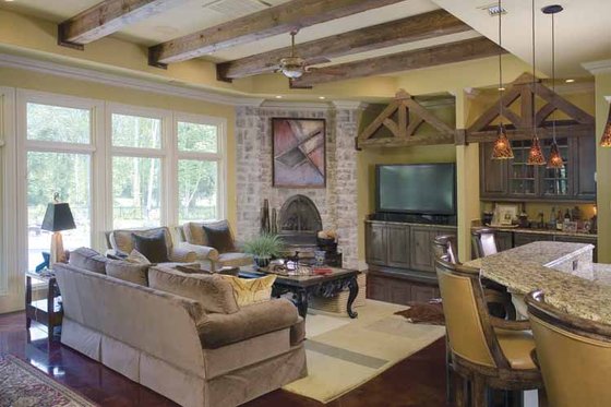 Interior - Family Room 1 for Traditional House Plan #17-2757 - 3 bed, 3.5 bath