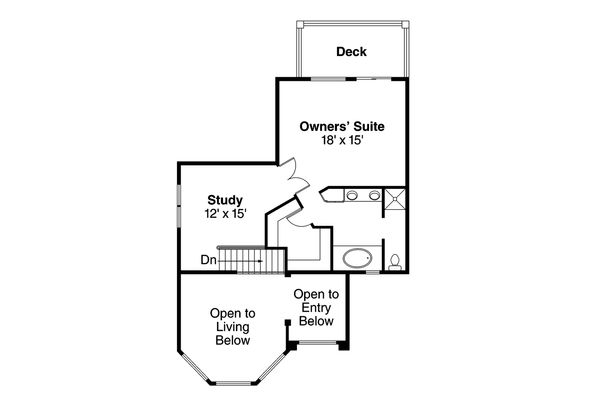 Dream House Plan - Mediterranean Floor Plan - Upper Floor Plan #124-235