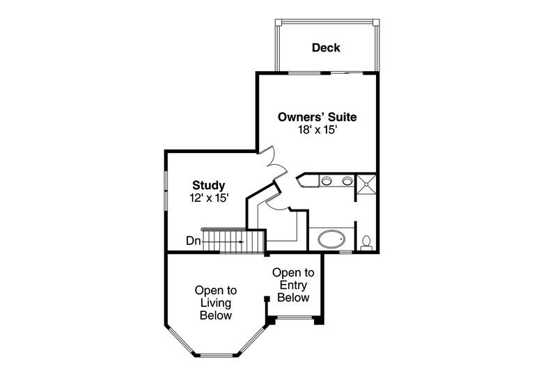 Home Plan - Floor Plan - Upper Floor for Mediterranean House Plan #124-235 - 3 bed, 2.5 bath