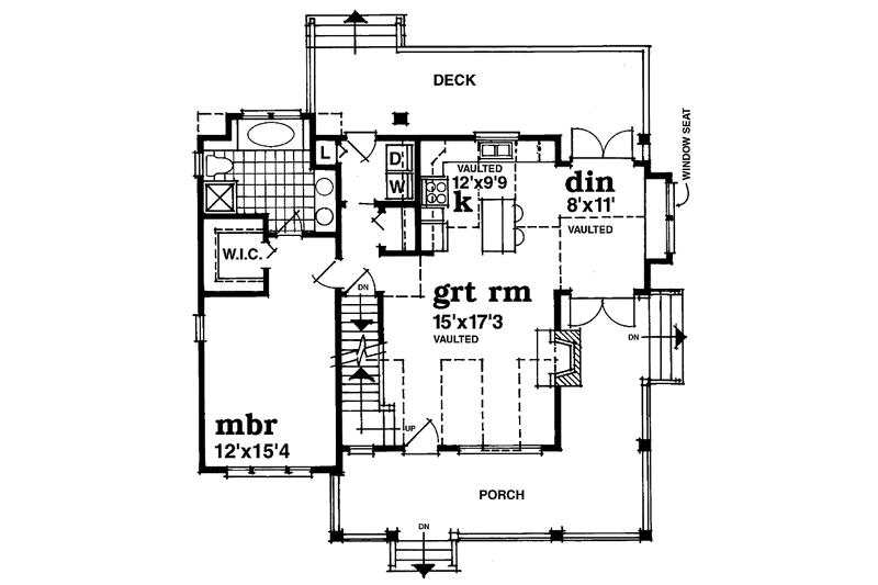 House Plan Design - Floor Plan - Main Floor for Victorian House Plan #47-941 - 3 bed, 2 bath