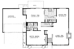 Floor Plan - Main Floor for Traditional House Plan #303-110 - 3 bed, 2 bath