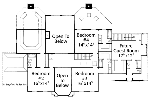 House Plan Design - Classical Floor Plan - Upper Floor Plan #429-140
