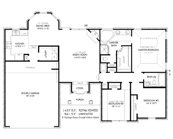 Traditional Floor Plan - Main Floor Plan #424-90