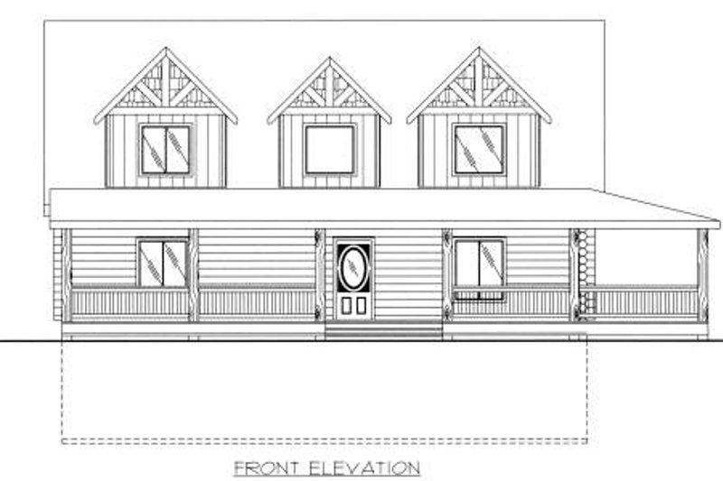 Home Plan - Exterior - Other Elevation for Log House Plan #117-555 - 4 bed, 3 bath