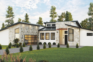 Contemporary Exterior - Front Elevation Plan #1110-13
