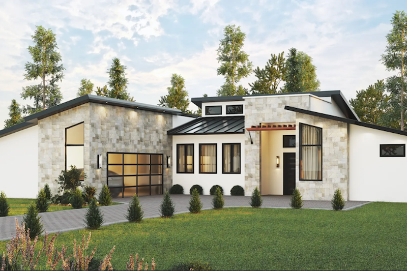 Dream House Plan - Contemporary Exterior - Front Elevation Plan #1110-13