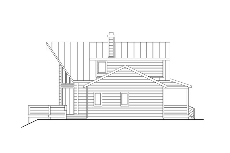 House Blueprint - Exterior - Other Elevation for Cabin House Plan #124-1444 - 3 bed, 2.5 bath