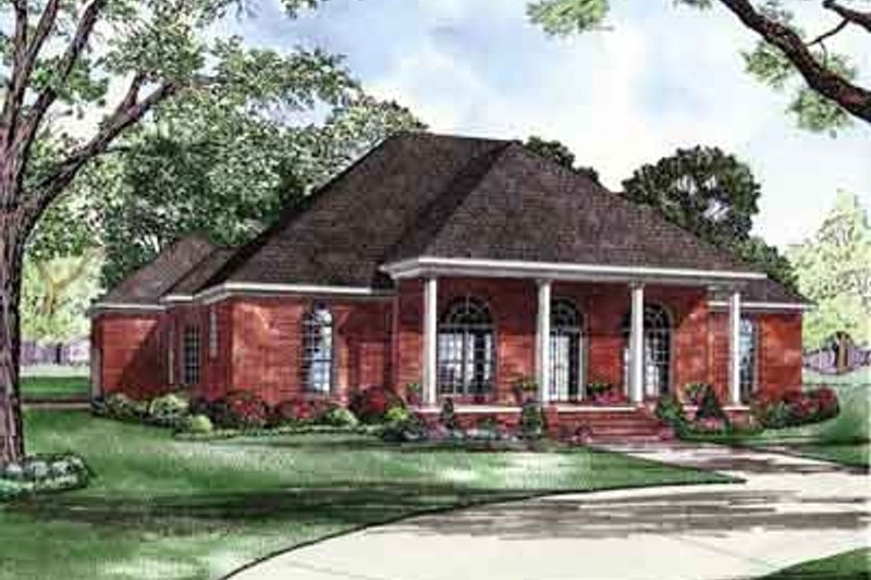 House Blueprint - Southern Exterior - Front Elevation Plan #17-2154