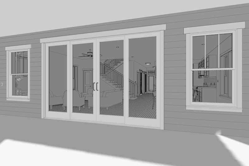 Home Plan - Exterior - Rear Elevation for Craftsman House Plan #461-42 - 5 bed, 4 bath