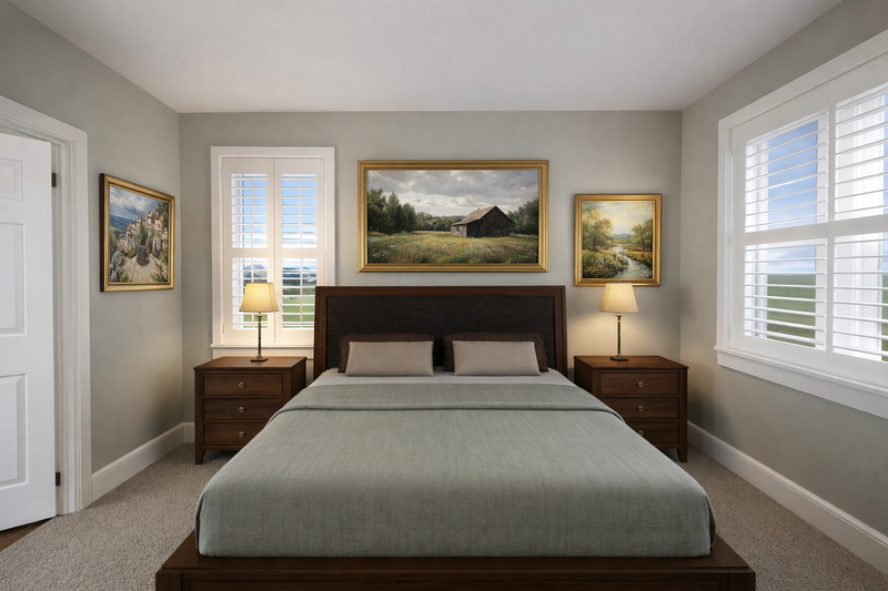 Architectural House Design - Interior - Master Bedroom for Craftsman House Plan #1060-449 - 2 bed, 2 bath