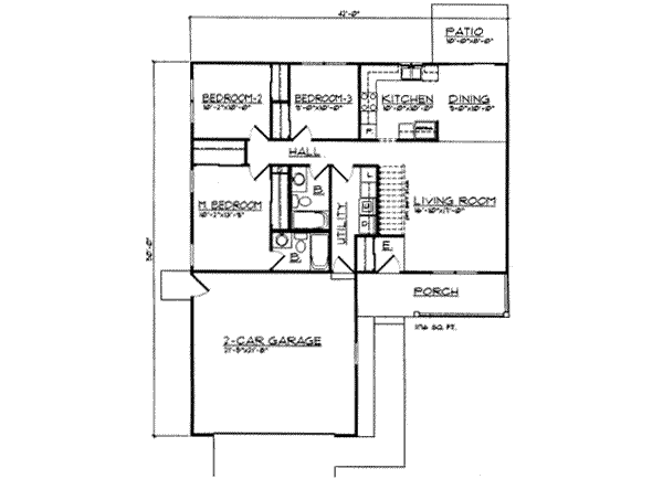 Ranch Floor Plan - Main Floor Plan #116-161