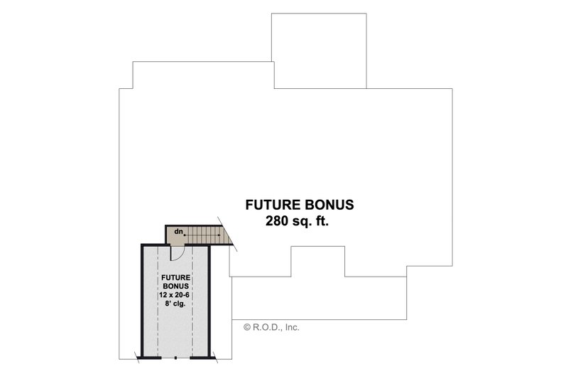House Blueprint - Floor Plan - Upper Floor for Farmhouse House Plan #51-1249 - 3 bed, 2 bath