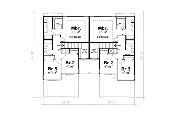 Floor Plan - Upper Floor for Traditional House Plan #20-2093 - 3 bed, 2.5 bath