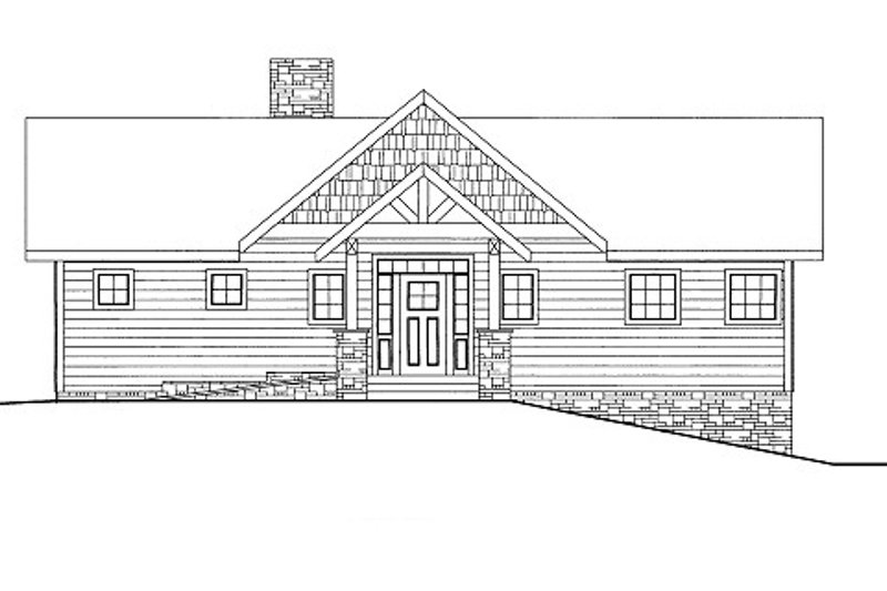 Home Plan - Cabin Exterior - Front Elevation Plan #117-759