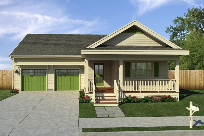 Home Plan - Traditional, Front Elevation