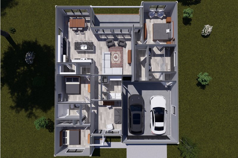 Architectural House Design - Floor Plan - Main Floor 1 for Cottage House Plan #513-2415 - 3 bed, 2 bath