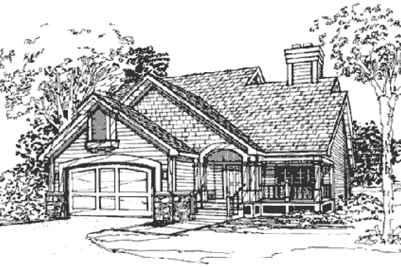 Dream House Plan - Exterior - Other Elevation for Country House Plan #320-351 - 3 bed, 2 bath